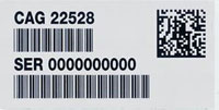 QR code on a barcode label