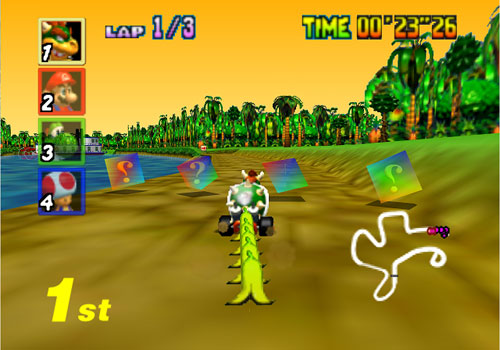 A Screenshot from Mario Kart by Nintendo